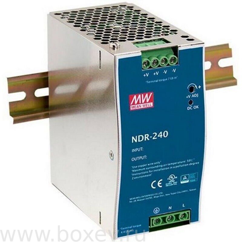 NDR-240-24 Блок питания MW, 240W. U1=DC 24V, 10А